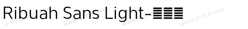Ribuah Sans Light字体转换